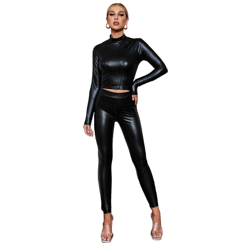 Slim Leather Pullover Jacket