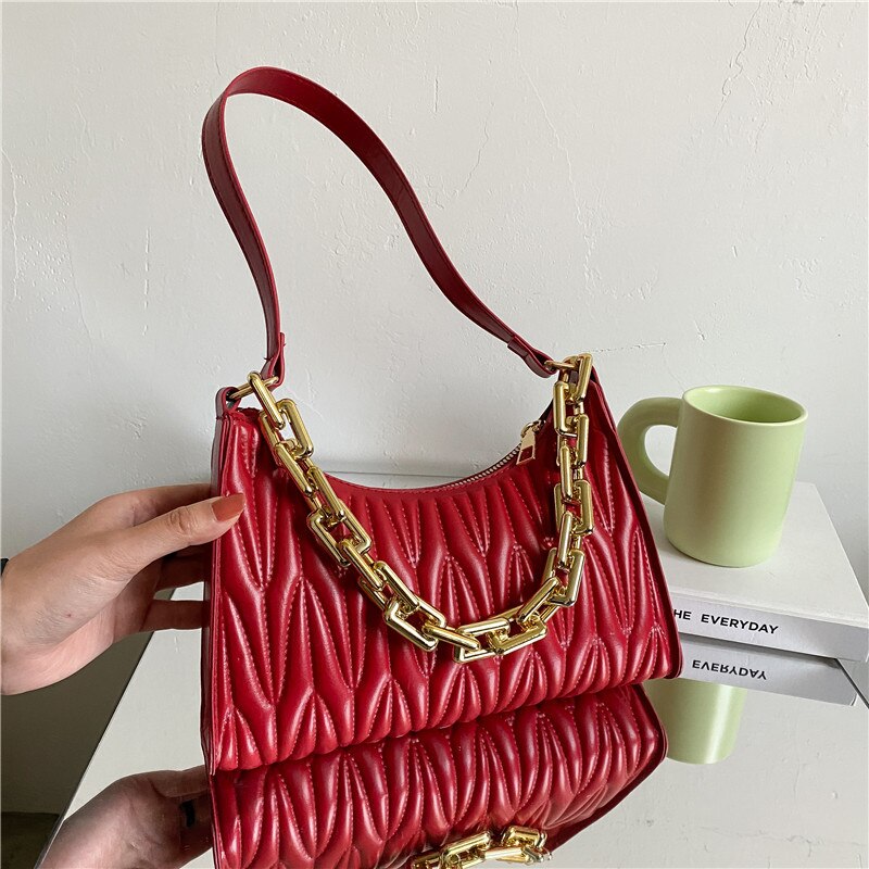 Glossy Structured Shoulder Bag – detail view 5