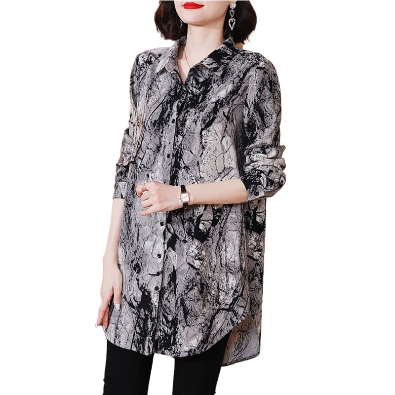 Casual Long Sleeve Turn-down Collar