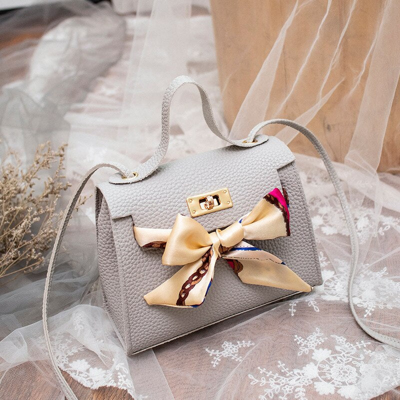 PU Leather Bow-Knot Shoulder Bag