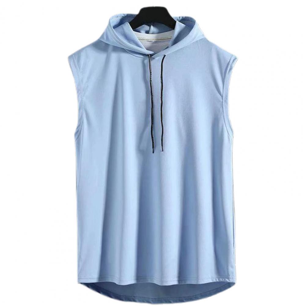Men Muscle Hoodie Sleeveless Vest